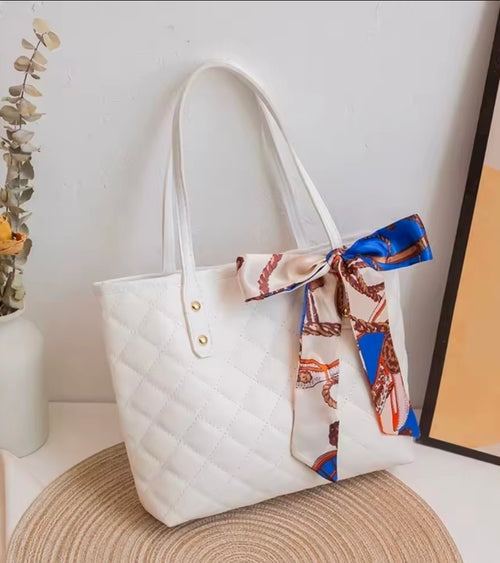 VibeCraft Embroidered Scarf Tote