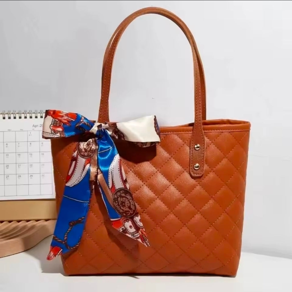 VibeCraft Embroidered Scarf Tote