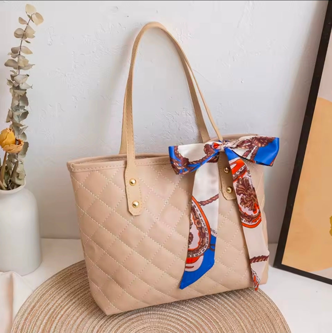 VibeCraft Embroidered Scarf Tote