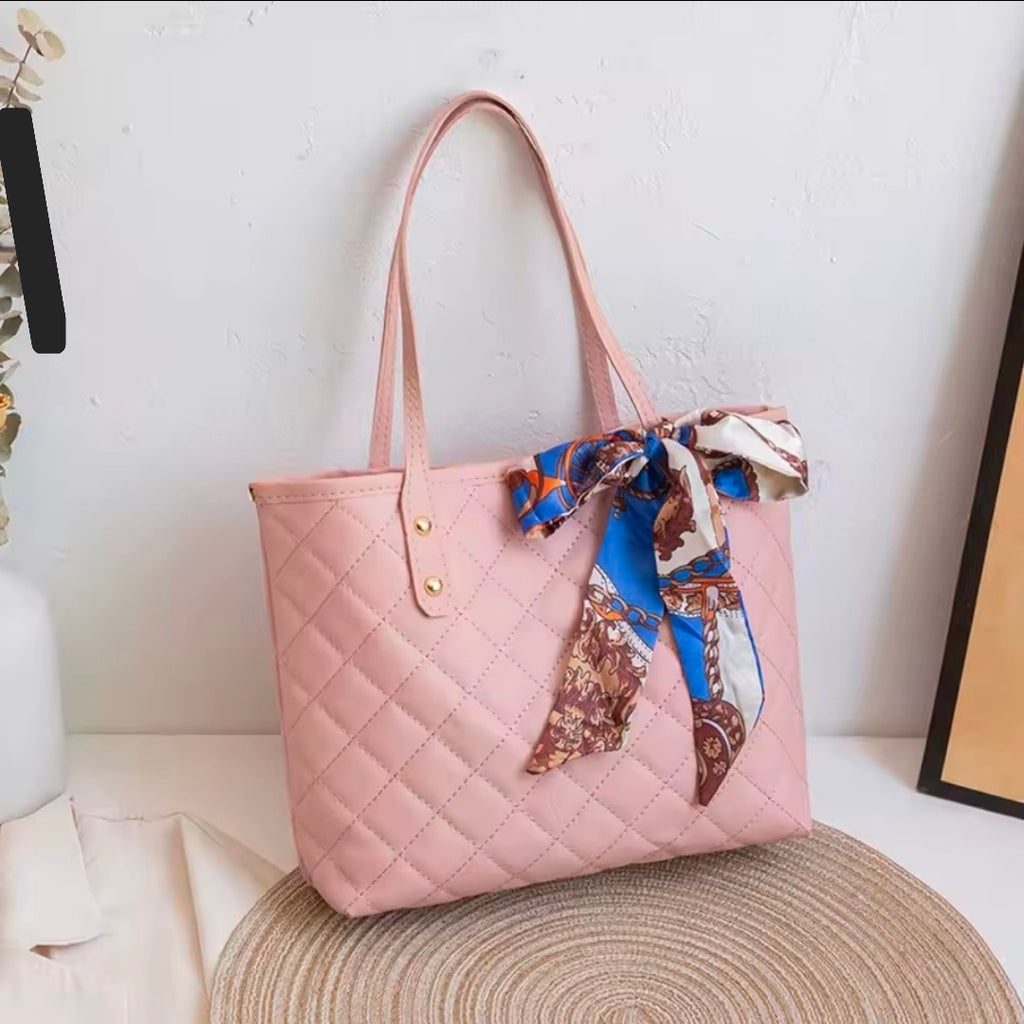 VibeCraft Embroidered Scarf Tote